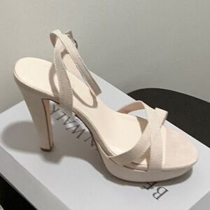 Elena Beige Platform Heels